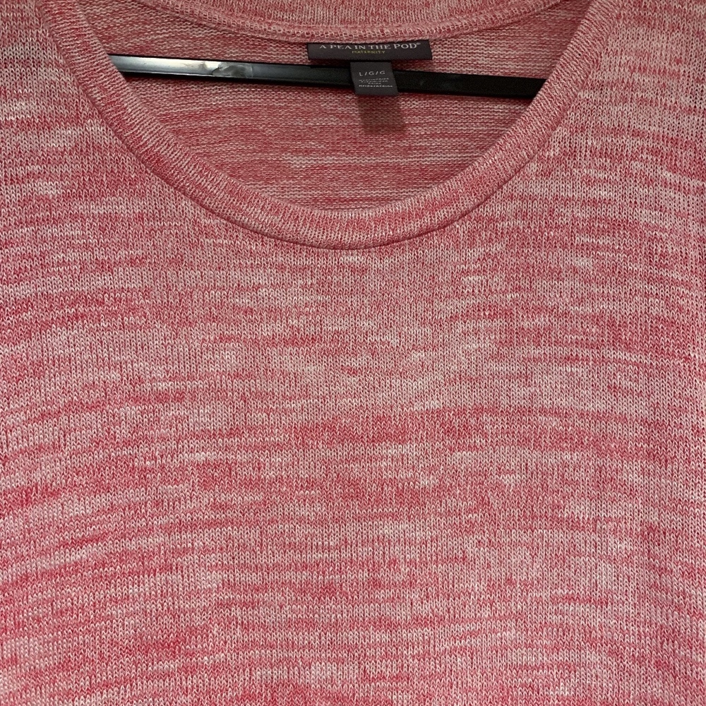 SALE A Pea in the Pod Pink/Coral Maternity Sweater - Picture 2 of 2